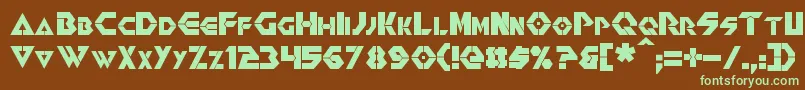 Renegade Font – Green Fonts on Brown Background