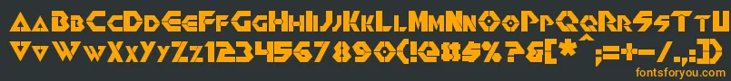 Renegade Font – Orange Fonts on Black Background