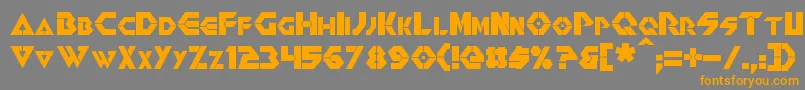 Renegade Font – Orange Fonts on Gray Background