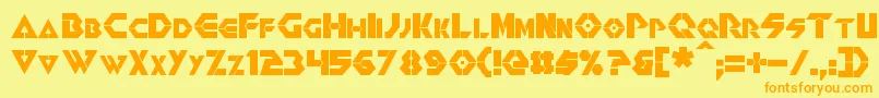 Renegade Font – Orange Fonts on Yellow Background