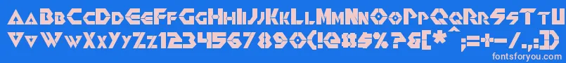 Renegade Font – Pink Fonts on Blue Background