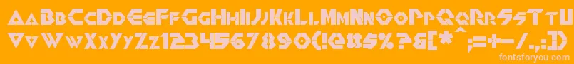 Renegade Font – Pink Fonts on Orange Background
