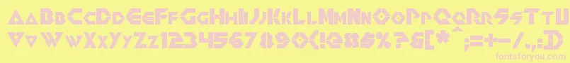Renegade Font – Pink Fonts on Yellow Background