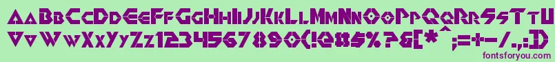 Renegade Font – Purple Fonts on Green Background