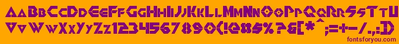 Renegade Font – Purple Fonts on Orange Background