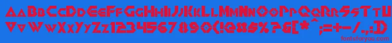 Renegade Font – Red Fonts on Blue Background