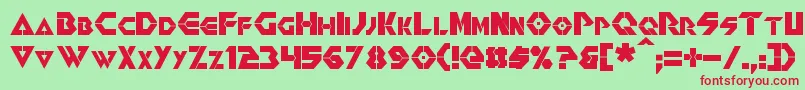 Renegade Font – Red Fonts on Green Background