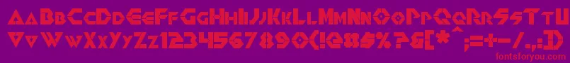 Renegade Font – Red Fonts on Purple Background