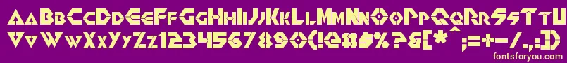 Renegade Font – Yellow Fonts on Purple Background