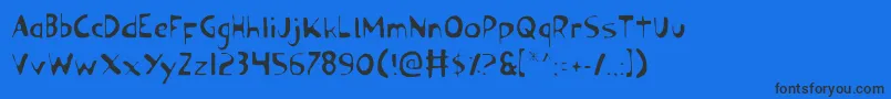 Шрифт OzymandiasLight – чёрные шрифты на синем фоне