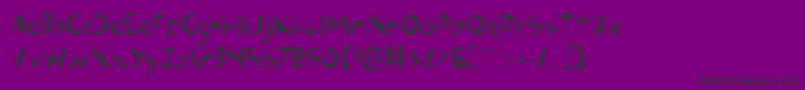 フォントOzymandiasLight – 紫の背景に黒い文字
