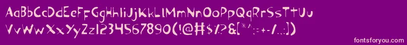 OzymandiasLight Font – Pink Fonts on Purple Background