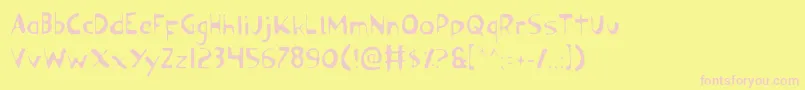 OzymandiasLight Font – Pink Fonts on Yellow Background