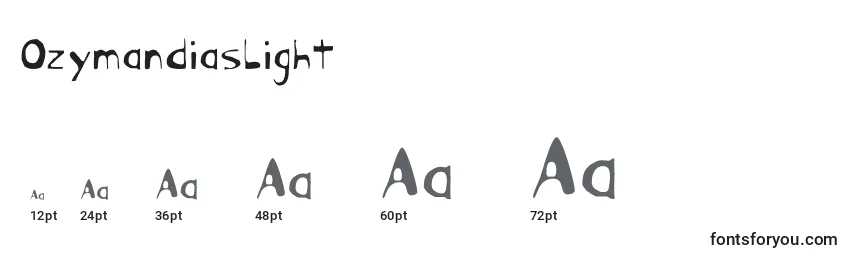 OzymandiasLight Font Sizes