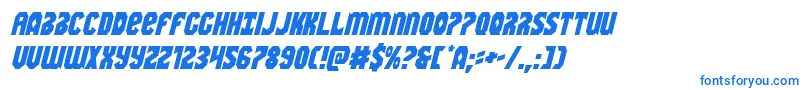 Warnationital Font – Blue Fonts on White Background