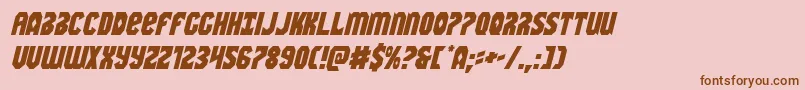 Warnationital Font – Brown Fonts on Pink Background