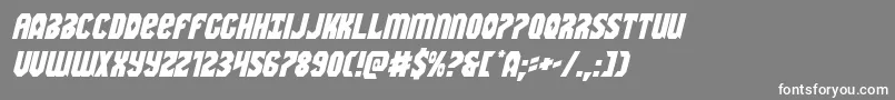 Warnationital Font – White Fonts on Gray Background