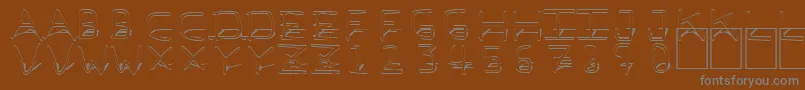 Pfvbf3Ds Font – Gray Fonts on Brown Background