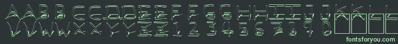 Pfvbf3Ds Font – Green Fonts on Black Background