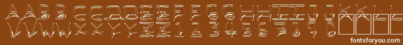 Pfvbf3Ds Font – White Fonts on Brown Background