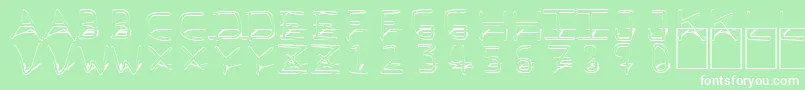 Pfvbf3Ds Font – White Fonts on Green Background