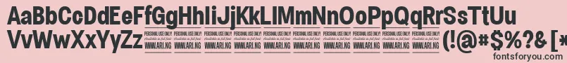 SpecifypersonalConbold Font – Black Fonts on Pink Background