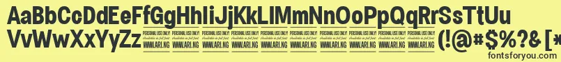 SpecifypersonalConbold Font – Black Fonts on Yellow Background