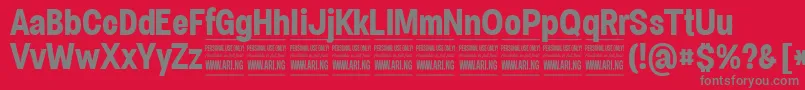 SpecifypersonalConbold Font – Gray Fonts on Red Background