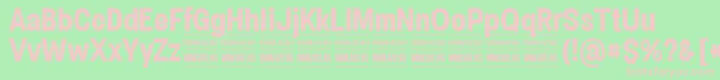 SpecifypersonalConbold Font – Pink Fonts on Green Background