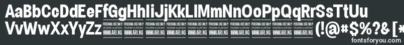 SpecifypersonalConbold Font – White Fonts on Black Background