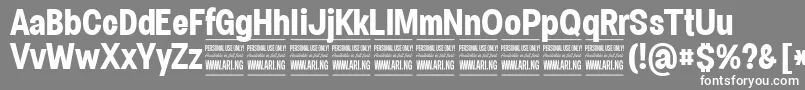 SpecifypersonalConbold Font – White Fonts on Gray Background