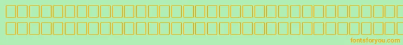 DelongbaEngraved-Schriftart – Orangefarbene Schriften auf grünem Hintergrund