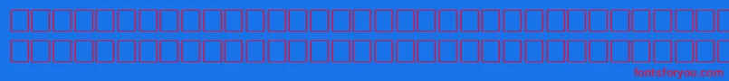 フォントDelongbaEngraved – 赤い文字の青い背景