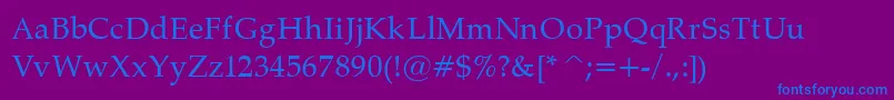 fuente PalatinoNormal – Fuentes Azules Sobre Fondo Morado