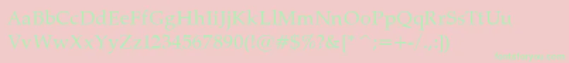 PalatinoNormal Font – Green Fonts on Pink Background