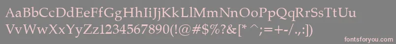 PalatinoNormal Font – Pink Fonts on Gray Background