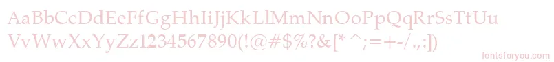 PalatinoNormal Font – Pink Fonts on White Background