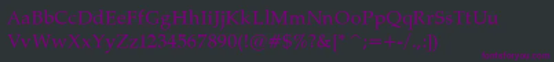PalatinoNormal Font – Purple Fonts on Black Background