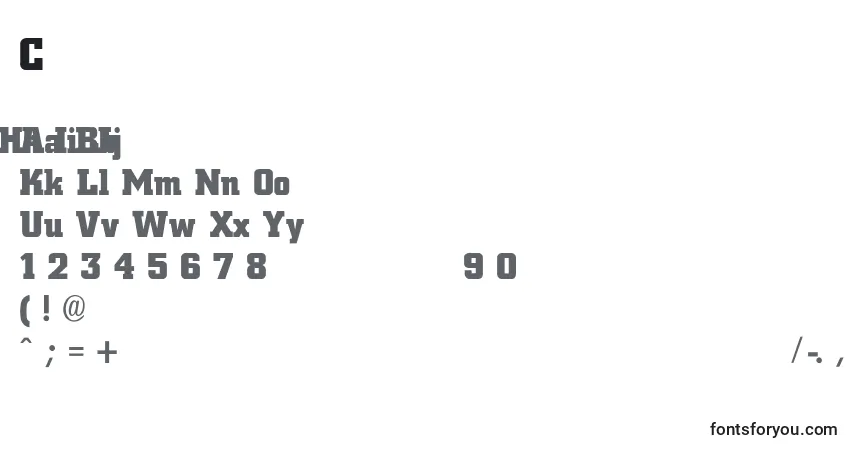 Schriftart CityBoldBold – Alphabet, Zahlen, spezielle Symbole