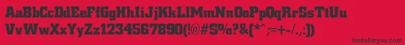 CityBoldBold Font – Black Fonts on Red Background