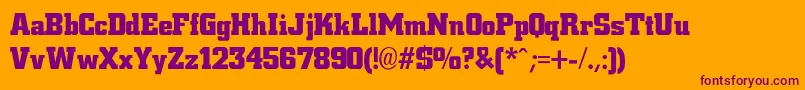 CityBoldBold Font – Purple Fonts on Orange Background
