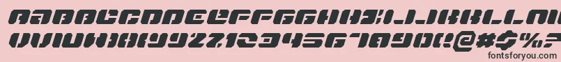 フォントDanStargateExpandedItalic – ピンクの背景に黒い文字