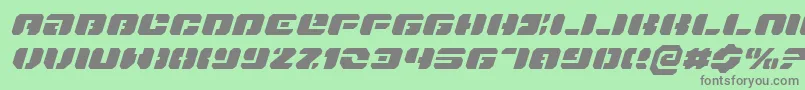 DanStargateExpandedItalic Font – Gray Fonts on Green Background