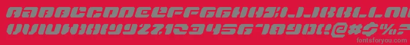 DanStargateExpandedItalic Font – Gray Fonts on Red Background