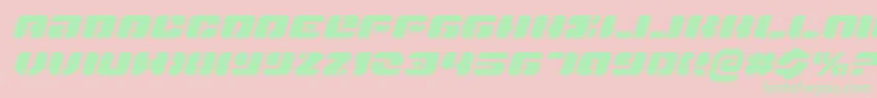 DanStargateExpandedItalic Font – Green Fonts on Pink Background