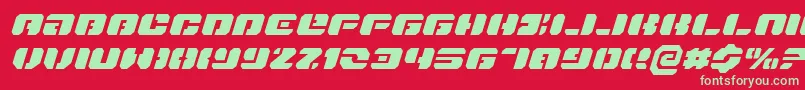 Шрифт DanStargateExpandedItalic – зелёные шрифты на красном фоне
