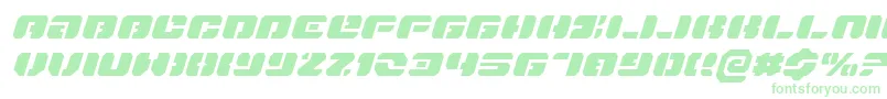 DanStargateExpandedItalic-fontti – vihreät fontit valkoisella taustalla