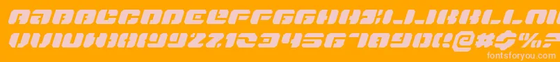 DanStargateExpandedItalic Font – Pink Fonts on Orange Background