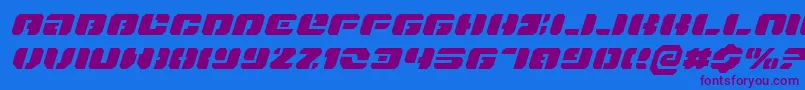 DanStargateExpandedItalic Font – Purple Fonts on Blue Background