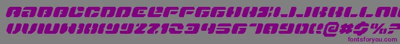 DanStargateExpandedItalic-fontti – violetit fontit harmaalla taustalla
